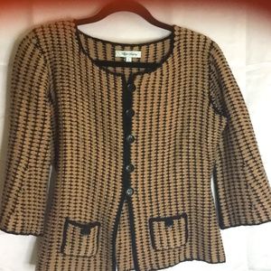 Beth Bowley Knitted Brown/Black Sweater (L)